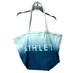 Athleta Bag Beach  Gym  Tote Bag Blue Canvas Shopping